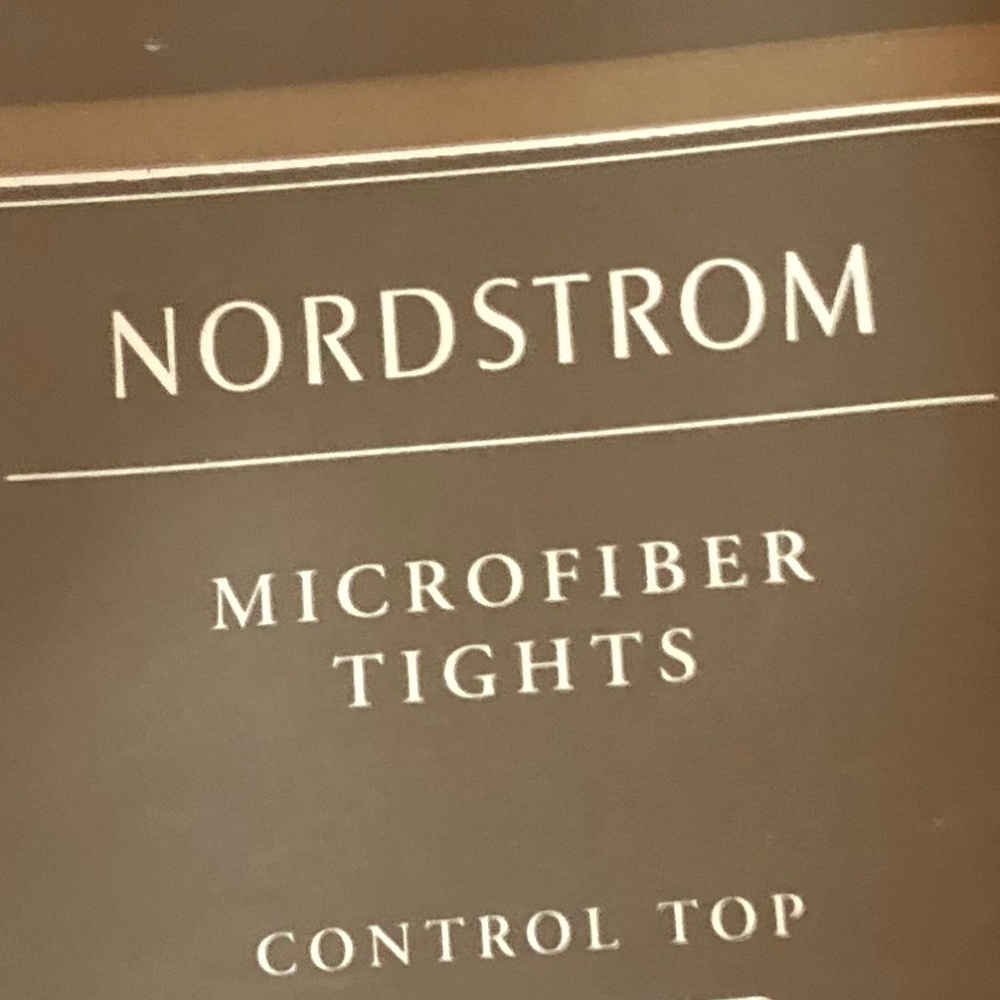 Nordstrom Microfiber Tights NWT Jet Black Tall - Picture 5 of 7